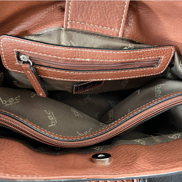 BORN B~O~C Brown & Black Vegan Leather Purse Bag - Picture 8 of 11